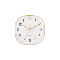 Budík Karlsson KA5957WH Travel Square, 9cm